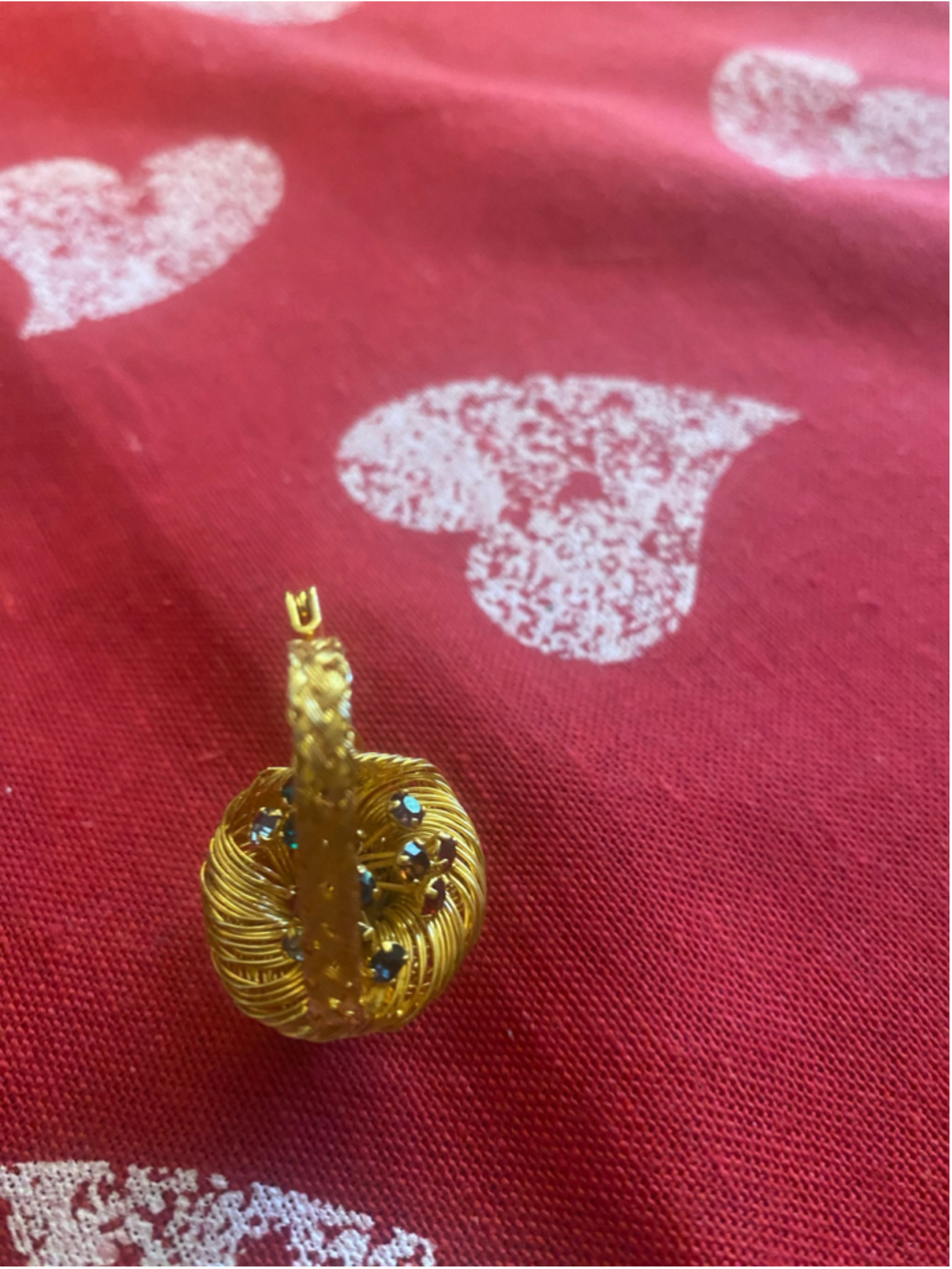 Vintage Direction One Gold Tone Basket Brooch